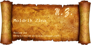 Moldrik Zina névjegykártya